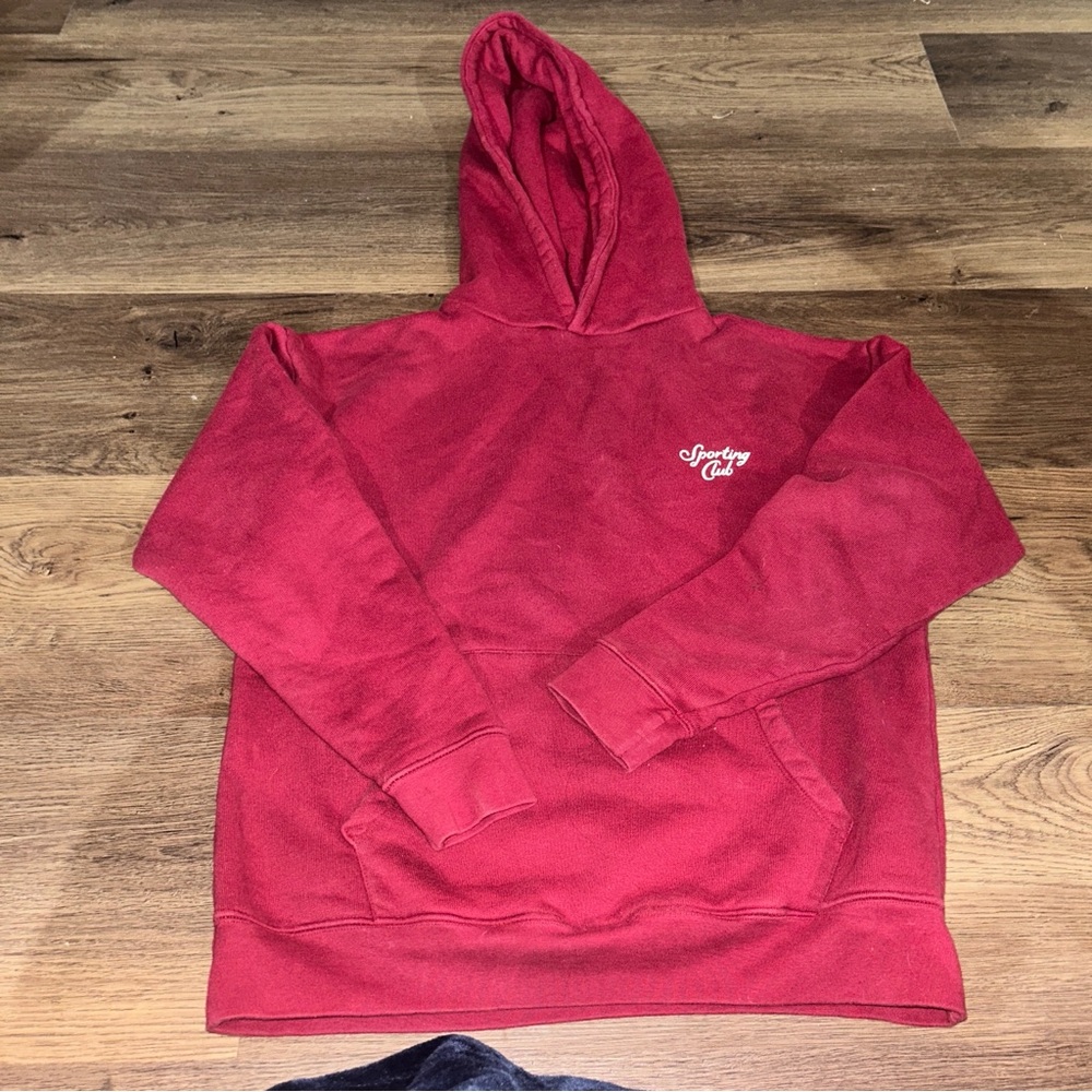 REVOLVE Burgundy Graphic Hoodie xs oversized - Picture 5 of 5